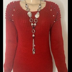 Italian Knit beaded sweater